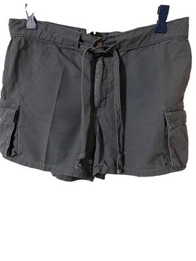 Z. Cavaricci Dark Grey Cotton Cargo Drawstring Shorts Size 7
